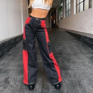 Dollskill red and black jeans